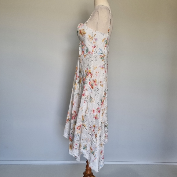 Zimmermann Belle Bustier White Floral Embroidered Eyelet Midi Dress Size 2 - Picture 3 of 11